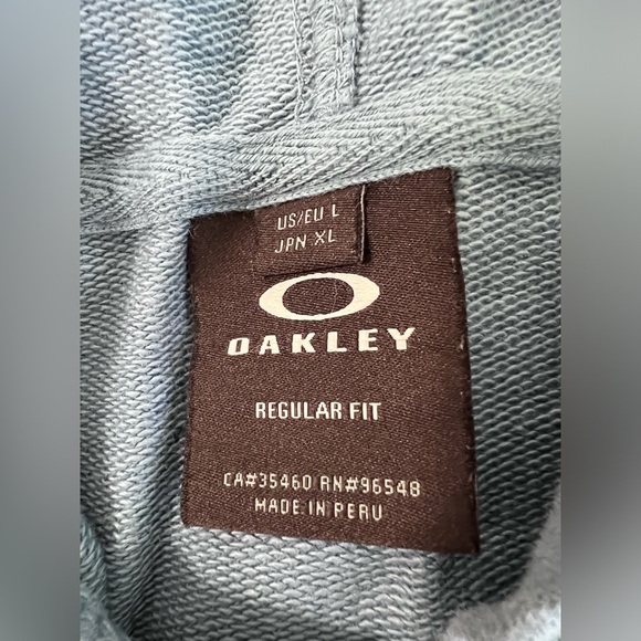 Oakley Hoodie Sweatshirt Mens Sz XL Blue Full‎ Zip Jacket Men’s - Picture 4 of 5
